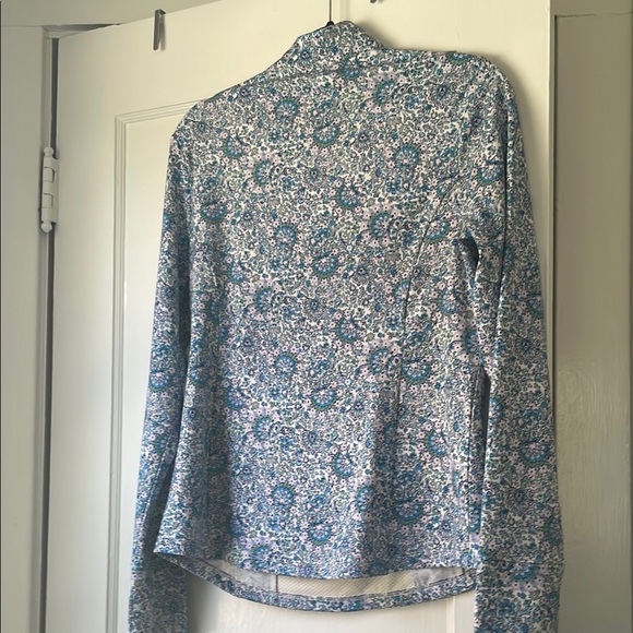 NWT Laura Ashley Rash guard UPF Swim Top Size Large Blue Paisley Boho Print - Picture 4 of 4